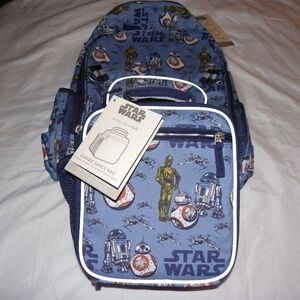 NWT Pottery Barn Kids - Star Wars Large Backpack and Matching Lunchbox